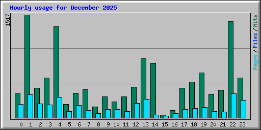 Hourly usage for December 2025
